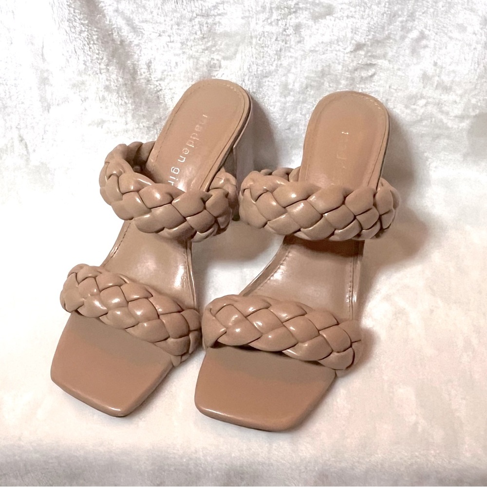 Madden Girl Dixcy Braided Block Hell Sandals Size 6.5